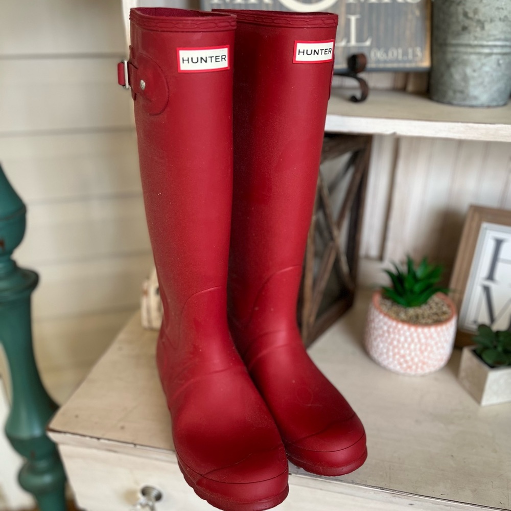 Red Hunter Boots